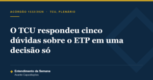 Capa do artigo sobre o Acórdão 1532/2026 do Plenário do TCU, que tratou do estudo técnico preliminar